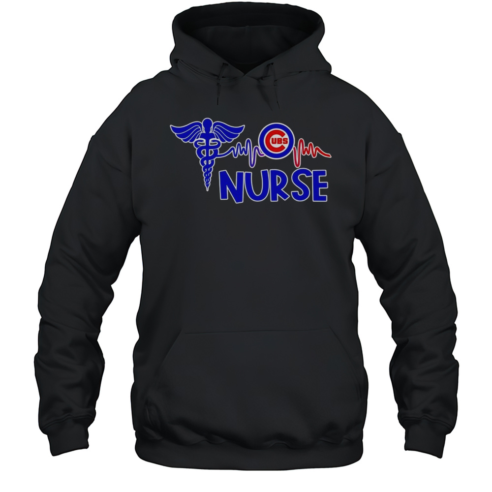 Heartbeat Nurse Chicago Cubs Shirt Unisex Hoodie
