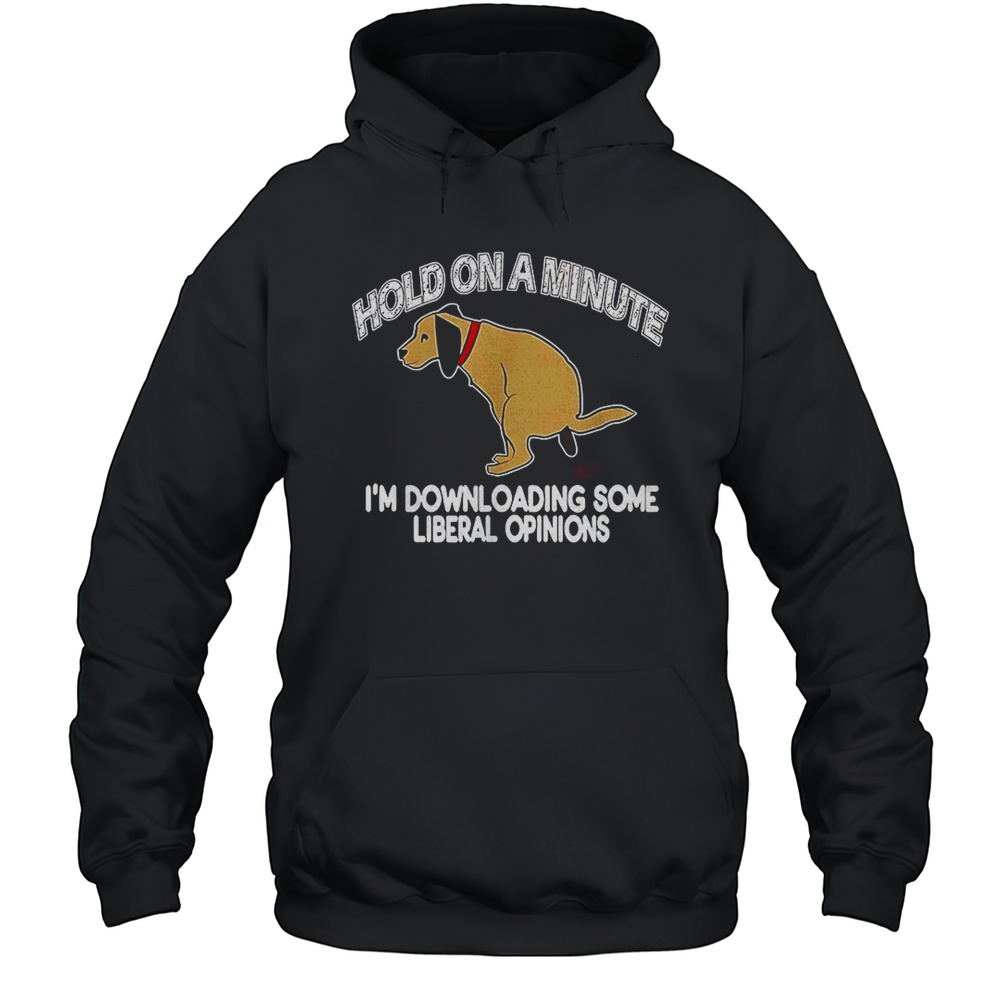 Hold On A Minute Im Downloading Some Liberal Opinions Shirt Unisex Hoodie