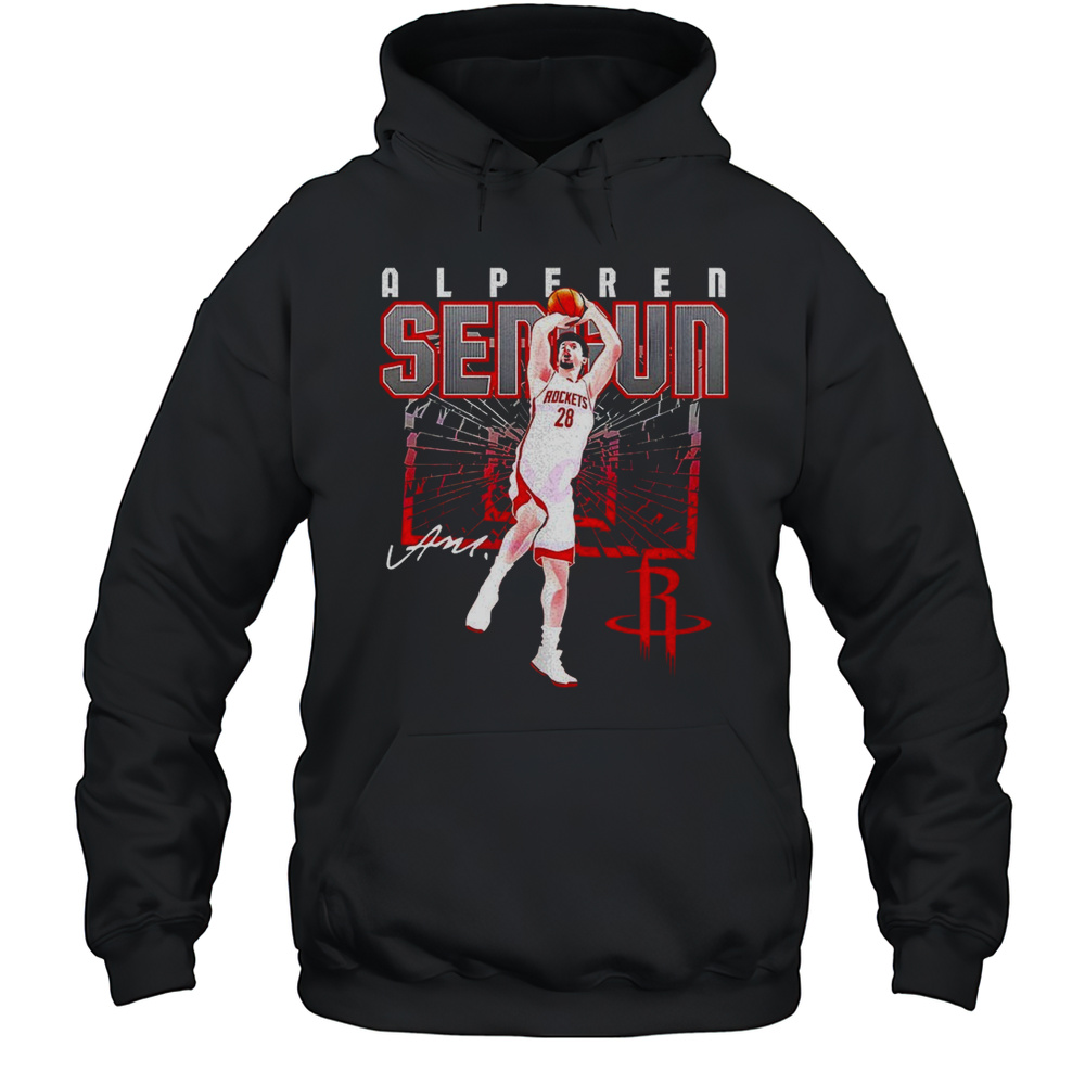 Houston Rockets Alperen Sengun NBA Basketball Player Shattered Signature Shirt Unisex Hoodie