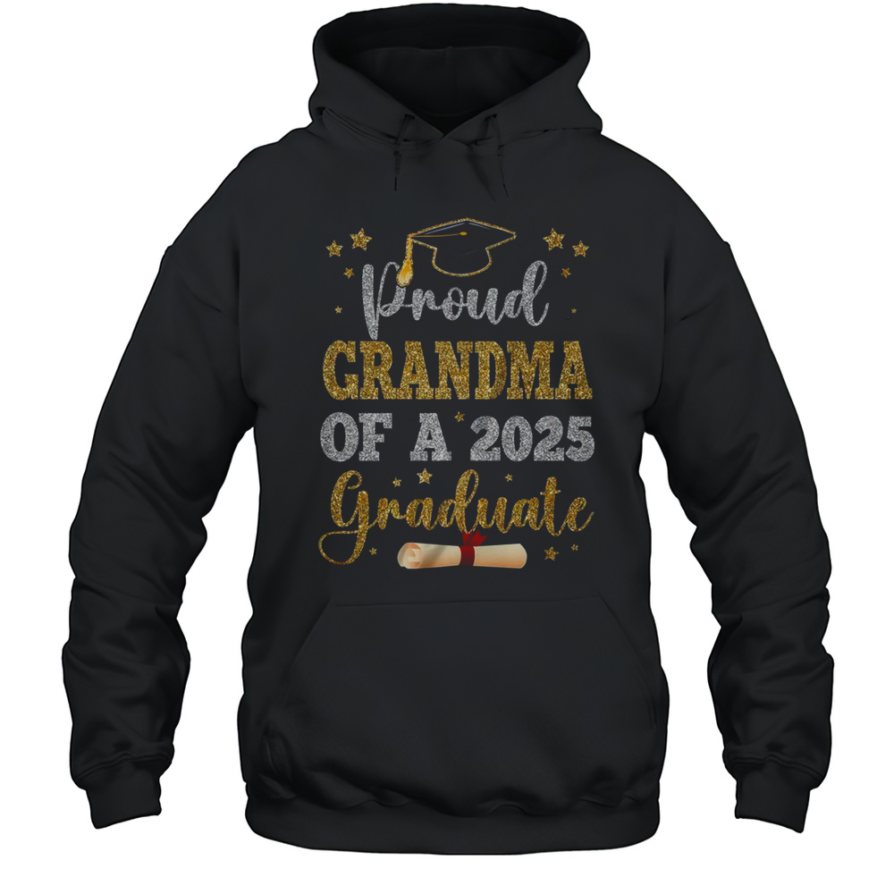 Proud Grandma Of A 2025 Graduate Senior Class Of 2025 Graduation Shirt Unisex Hoodie