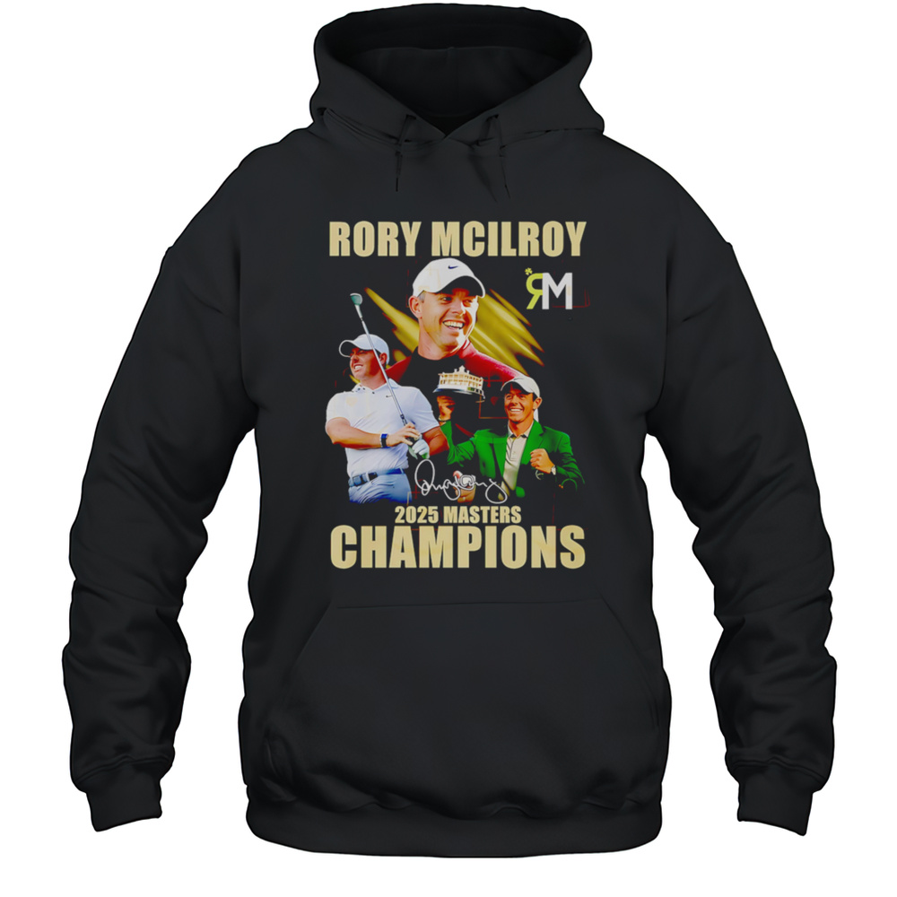 Rory Mcilroy 2025 Masters Champion Signature Graphic Shirt Unisex Hoodie