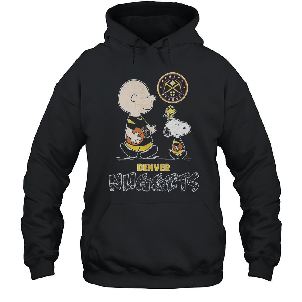 Snoopy And Charlie Brown Peanuts Denver Nuggets NBA Basketball Shirt Unisex Hoodie