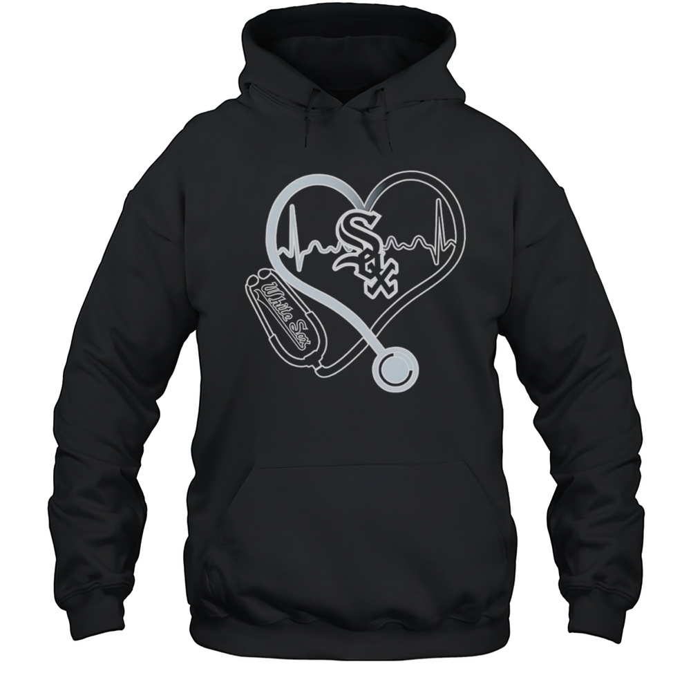 Stethoscope Heartbeat Chicago White Sox Shirt Unisex Hoodie