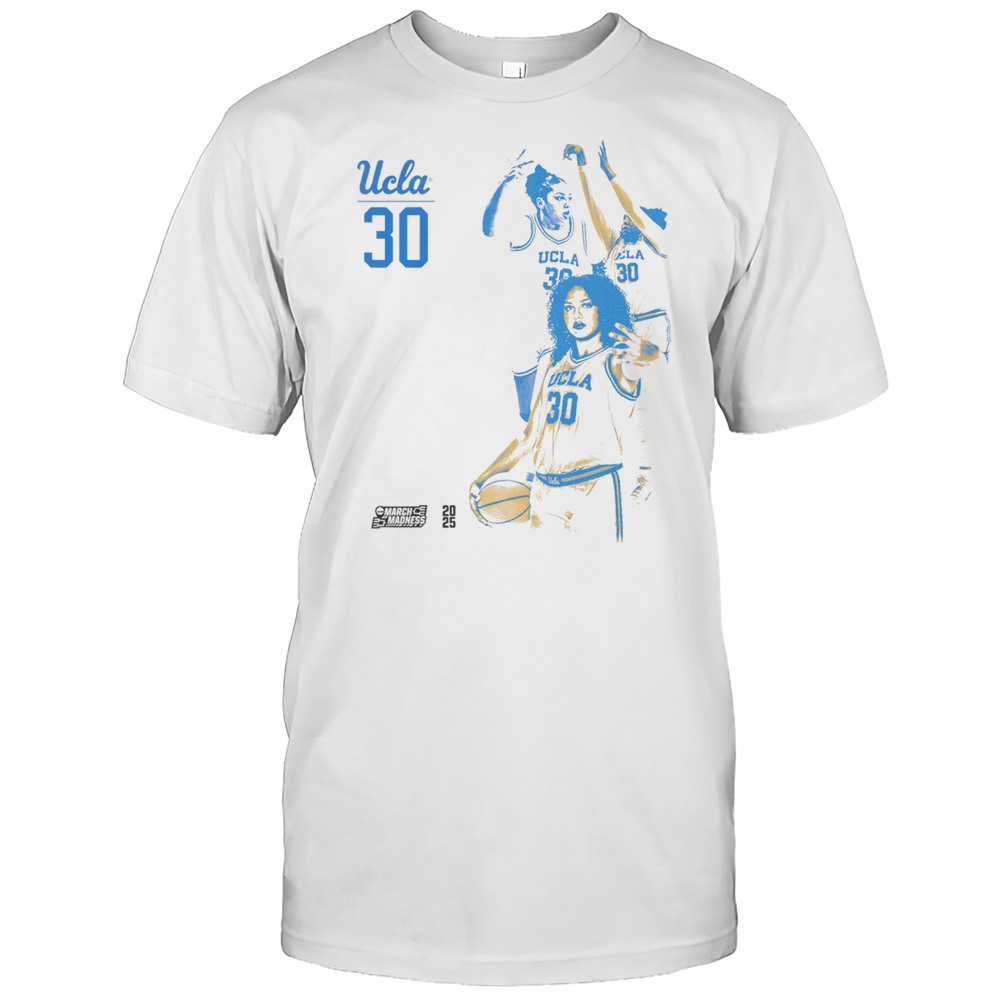 Timea Gardiner Illustrated 30 UCLA Bruins Basketball 2025 NCAA March Madness Graphic T-shirt Timea Gardiner Illustrated 30 UCLA Bruins Basketball 2025 NCAA March Madness Graphic T-shirt
