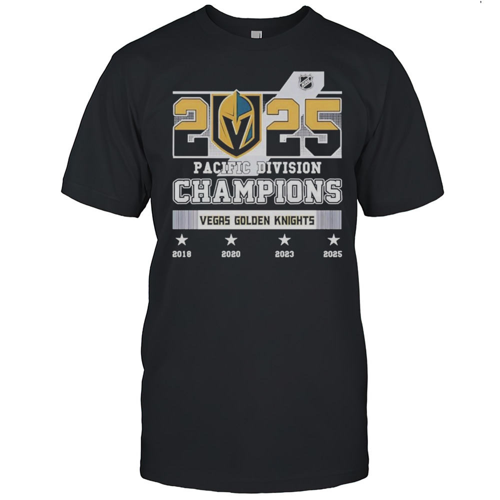 Vegas Golden Knights Pacific Division Champions 2025 4 Time Shirt