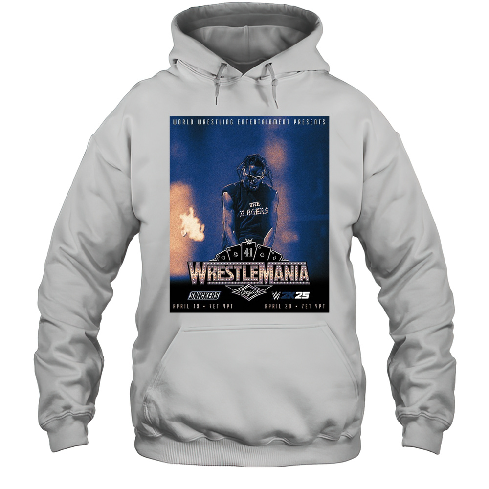 World Wrestling Entertainment Present Scott Wrestlemania 41 Vegas April 19 2025 Poster T-shirt Unisex Hoodie