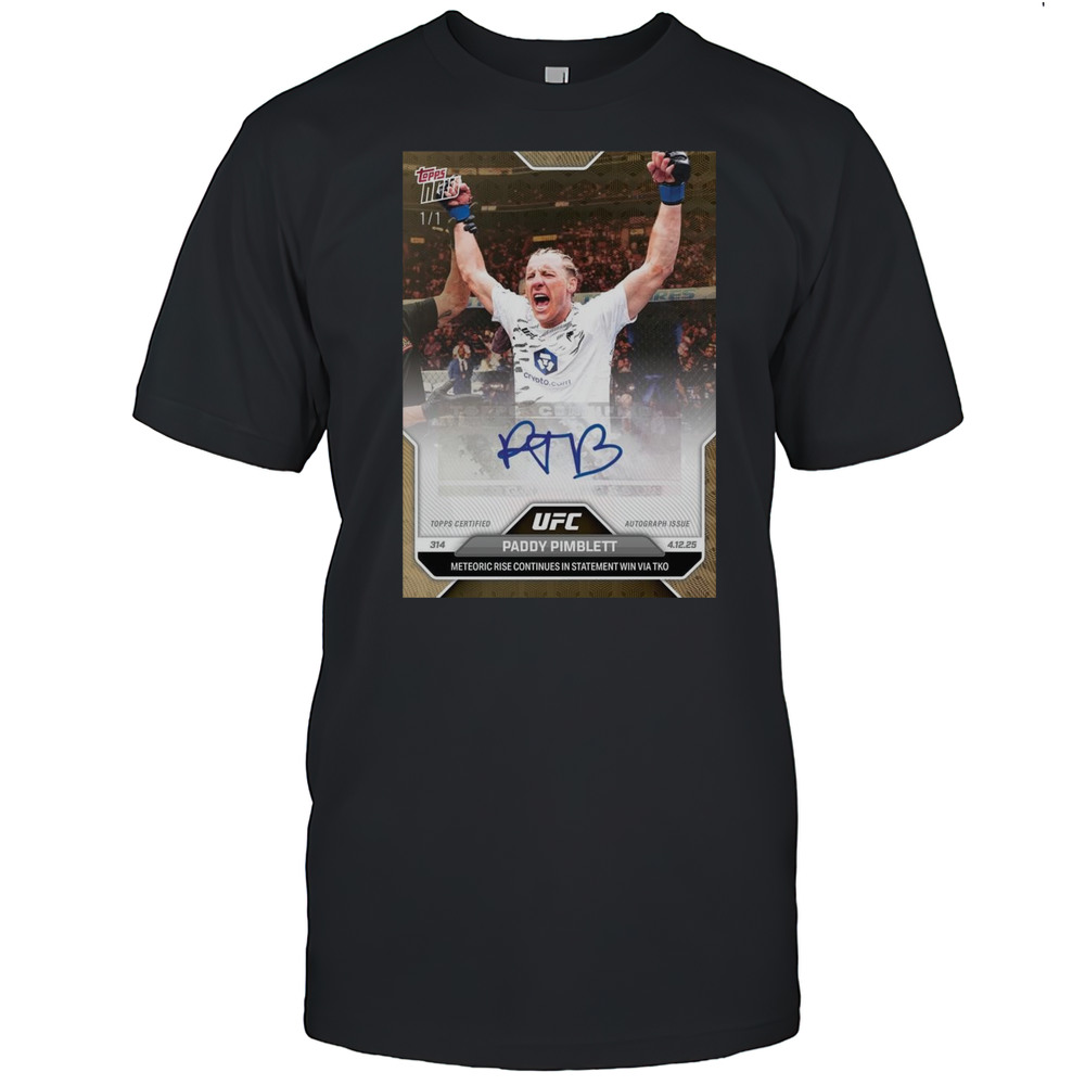 Poster UFC 314 Paddy Pimblett 4.12.25 Meteoric Rise Continues In Statement Win Via K Signature T-shirt