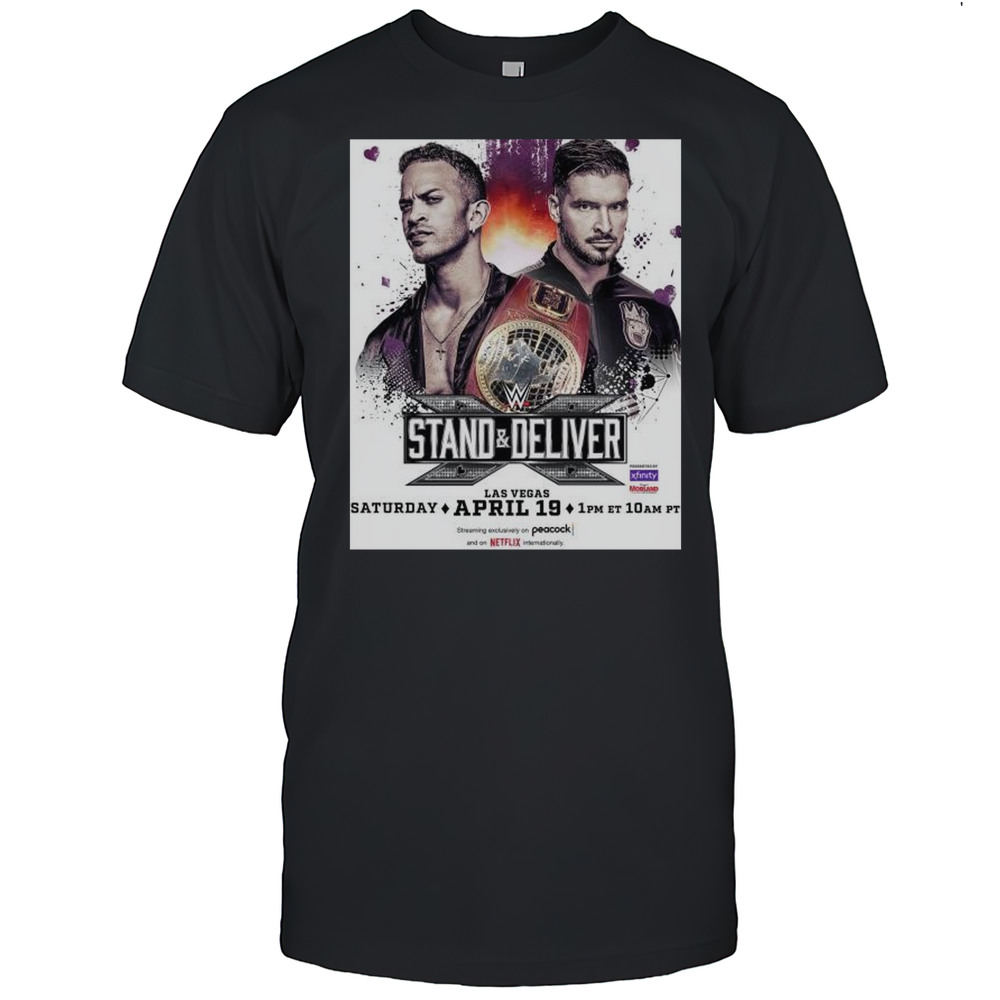 Saints Vs Ethan Page Stand And Deliver WWE NXT North American Championship Las Vegas April 19 2025 T-shirt
