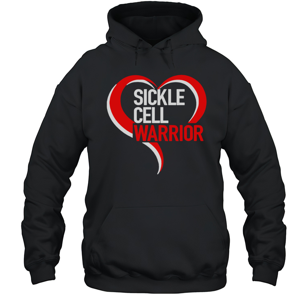Sickle Cell Warrior Heart Shirt Unisex Hoodie