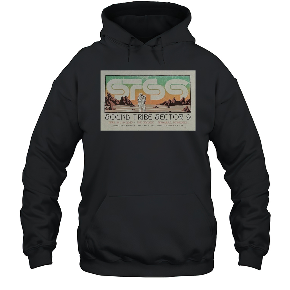 STS9 Sound Tribe Sector 9 The Skydeck Nashville TN April 18-19 2025 Tour T-shirt Unisex Hoodie