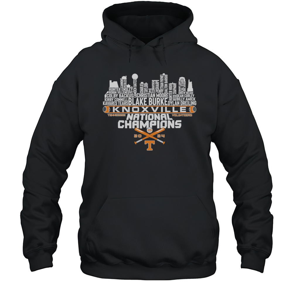 Tennessee 2024 Baseball National Champions Knoxville Skyline Shirt Unisex Hoodie