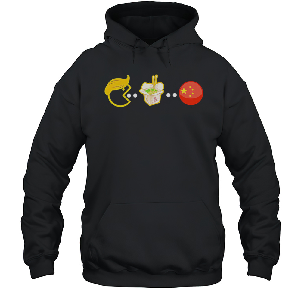 Trump Tariff Happy Eater Pacman Shirt Unisex Hoodie