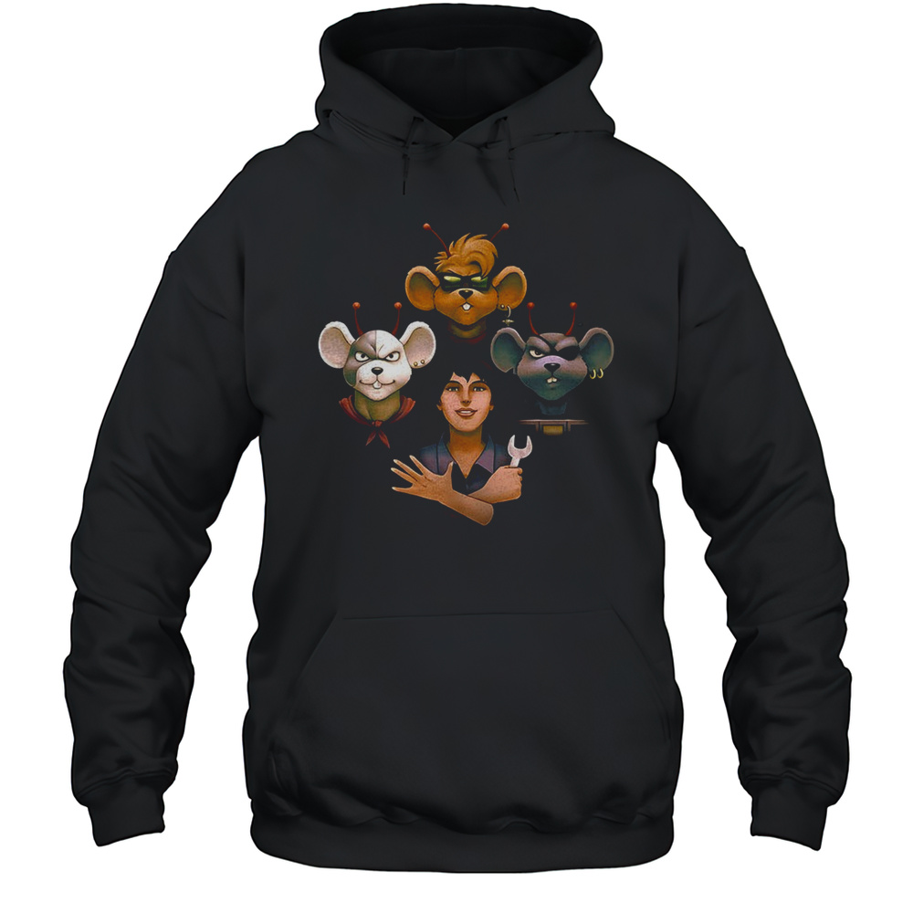 Vinnie Throttle Modo And Charley Biker Mice Mars X Bohemian Rhapsody Bikers Rhapsody Shirt Unisex Hoodie