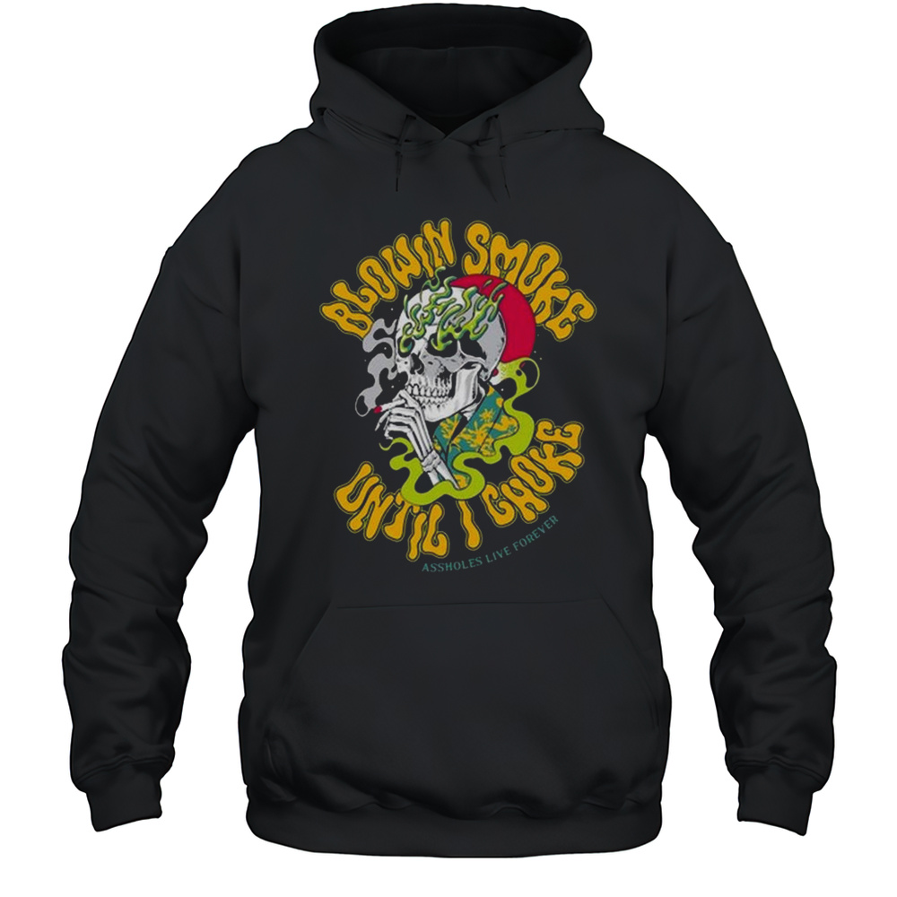 Blowin Smoke Skeleton Shirt Unisex Hoodie