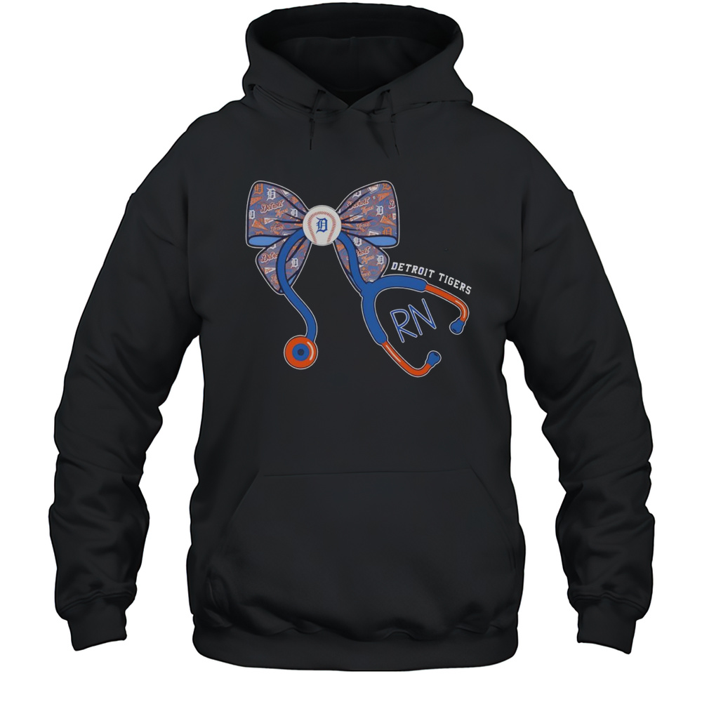 Bow Stethoscope Detroit Tigers Shirt Unisex Hoodie