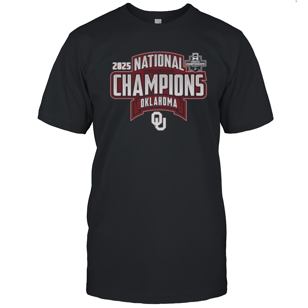 Crimson Oklahoma Sooners 2025 NCAA Womens Gymnastics National Champions T-shirt