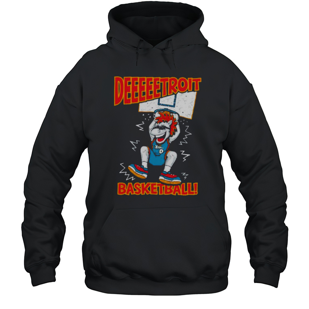 Detroit Pistons Deeetroit Basketball Jalen Duren Mascot Shirt Unisex Hoodie