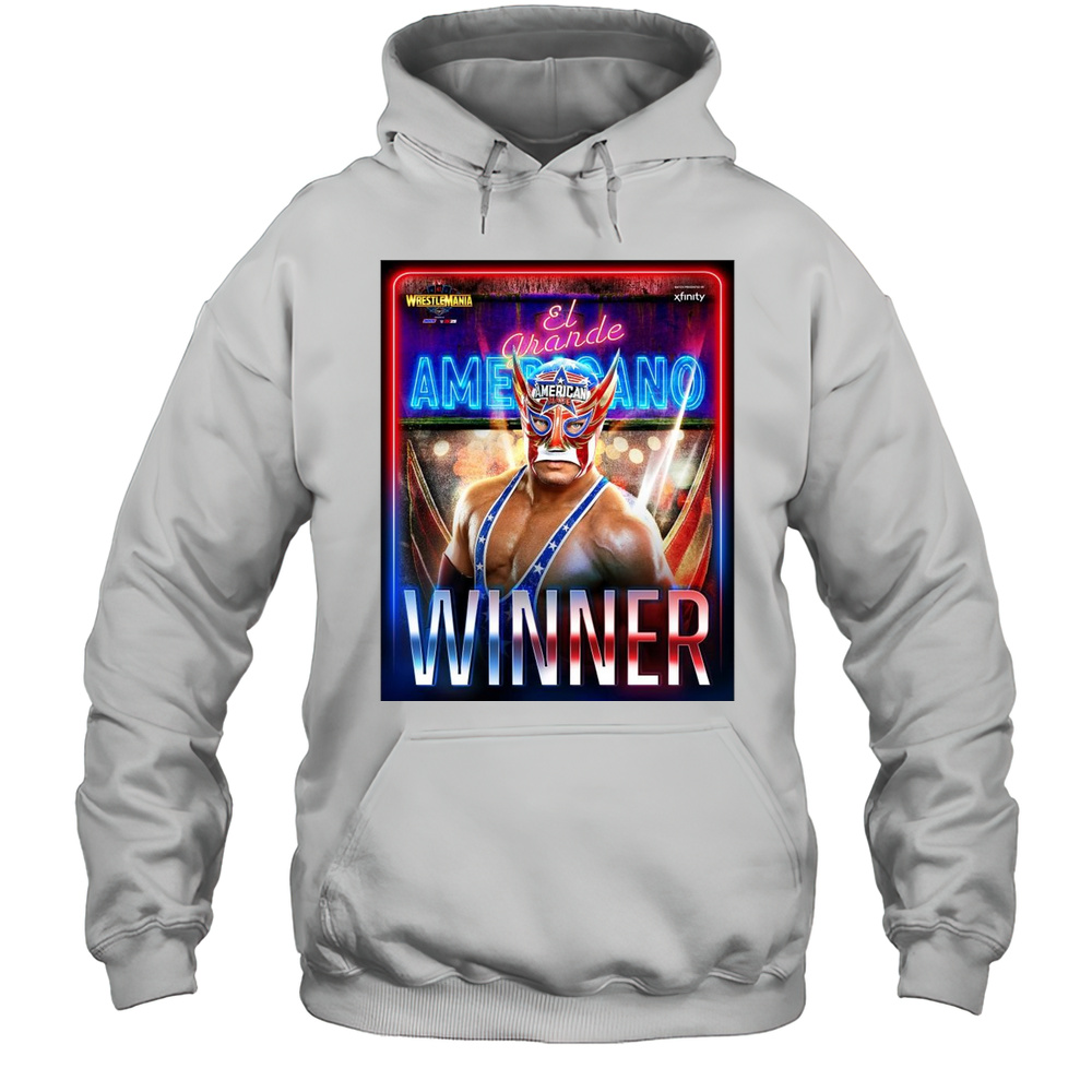 El Grande Americano Victorious At Wrestlemania 41 Las Vegas Winner Wwe 2025 T-shirt Unisex Hoodie
