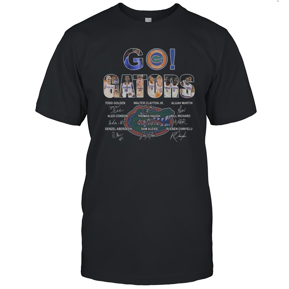 Florida Gators Basketball Go Gators Signatures 2025 Shirt