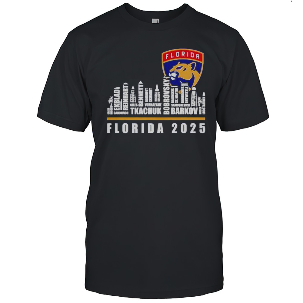 Florida Panthers City Skyline Players Names Shirt