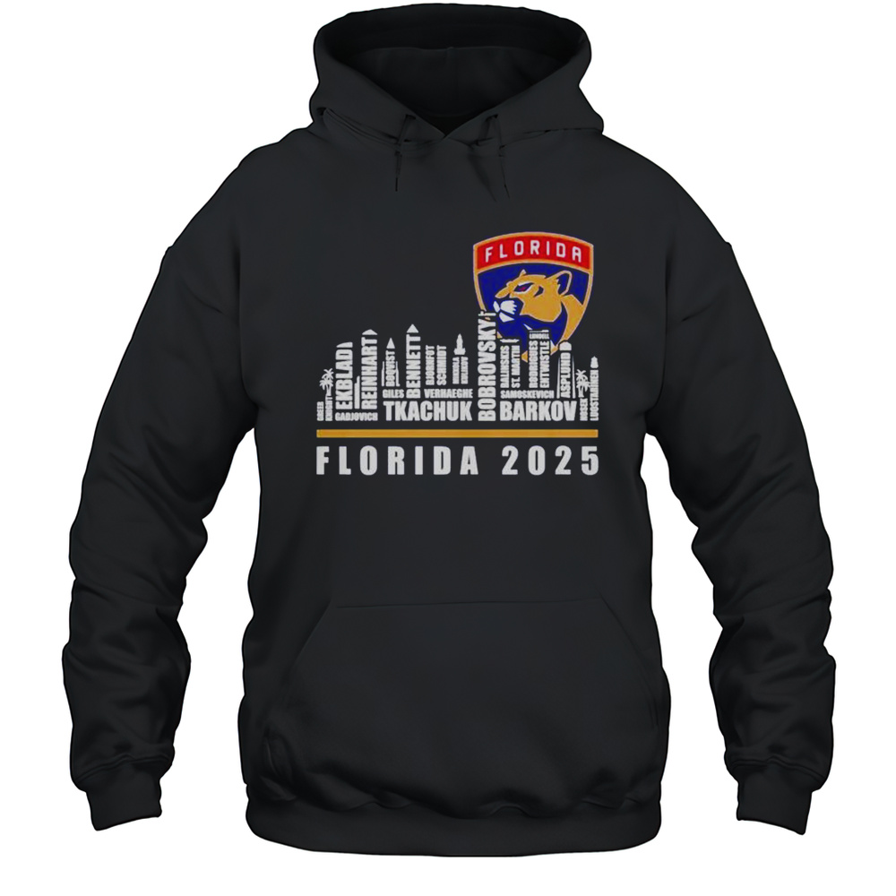 Florida Panthers City Skyline Players Names Shirt Unisex Hoodie