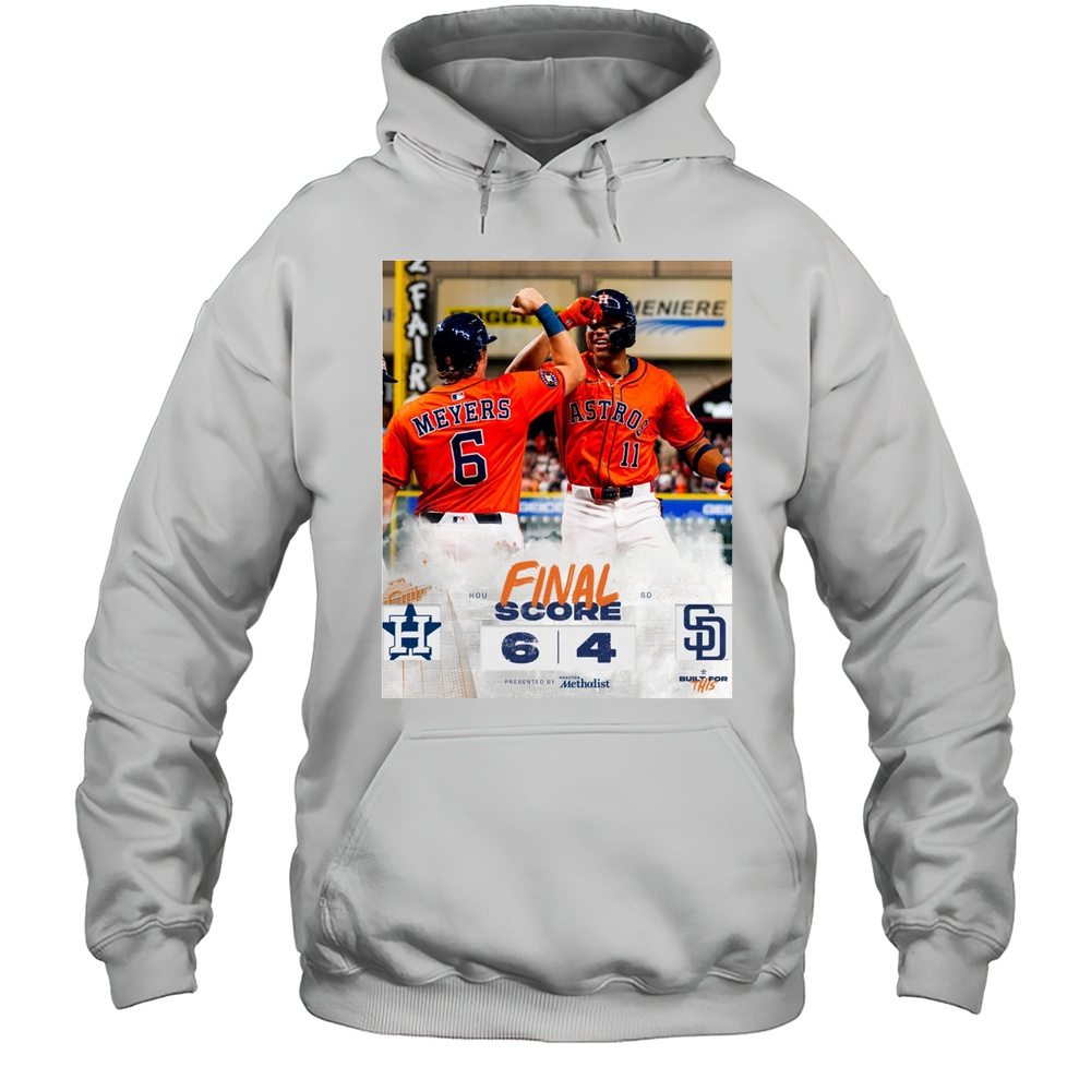 Jake Meyers And Cam Smith Houston Astros Vs San Diego Padres Final Score 6  4 Poster T-shirt Unisex Hoodie
