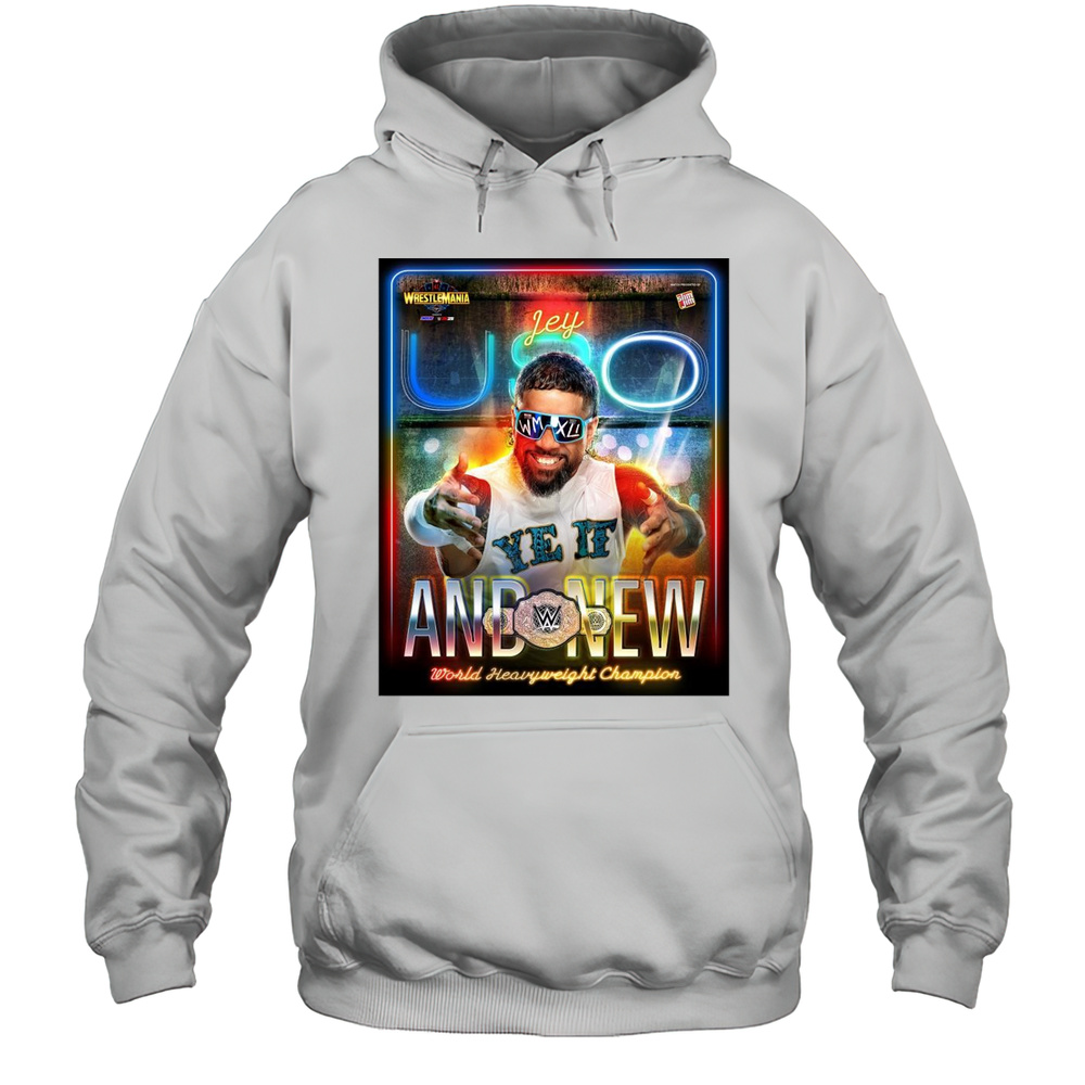 Jey Uso And New World Heavyweight Champion Wwe Wrestlemania 41 Las Vegas 2025 T-shirt Unisex Hoodie