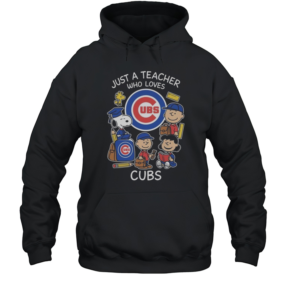 Just A Teacher Who Loves Chicago Cubs X Peanuts 2025 Shirt Unisex Hoodie