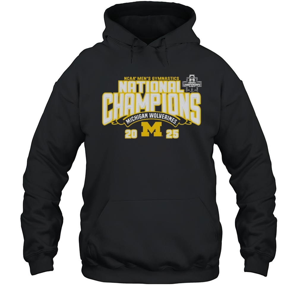 Michigan Wolverines NCAA Mens Gymnastics National Champions 2025 T-shirt Unisex Hoodie