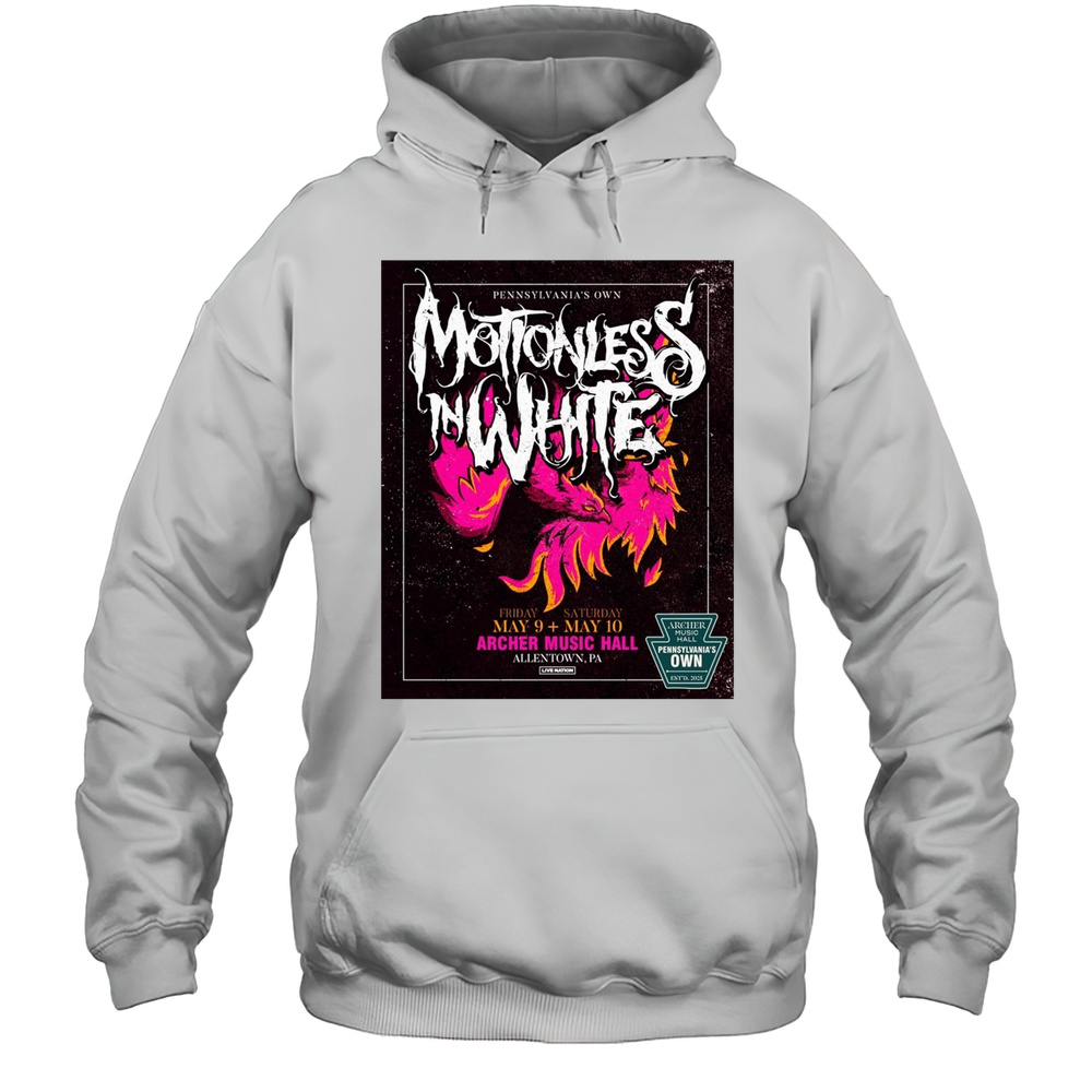 Motionless In White Friday Saturday May 9  10 2025 Archer Music Hall Allentown PA Poster T-shirt Unisex Hoodie