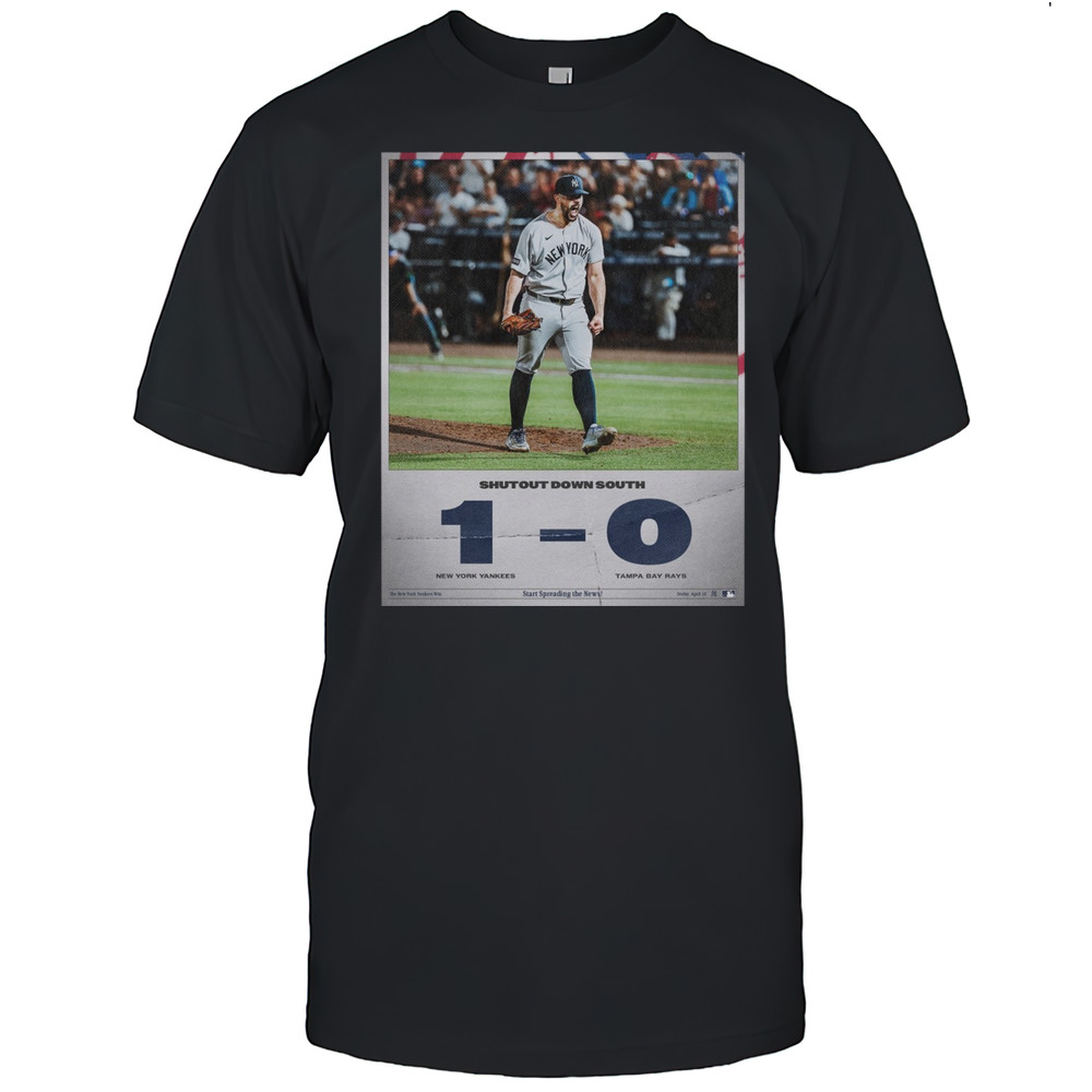 New York Yankees Vs Tampa Bay Rays Shutout Down South Final Score 1  0 Poster T-shirt