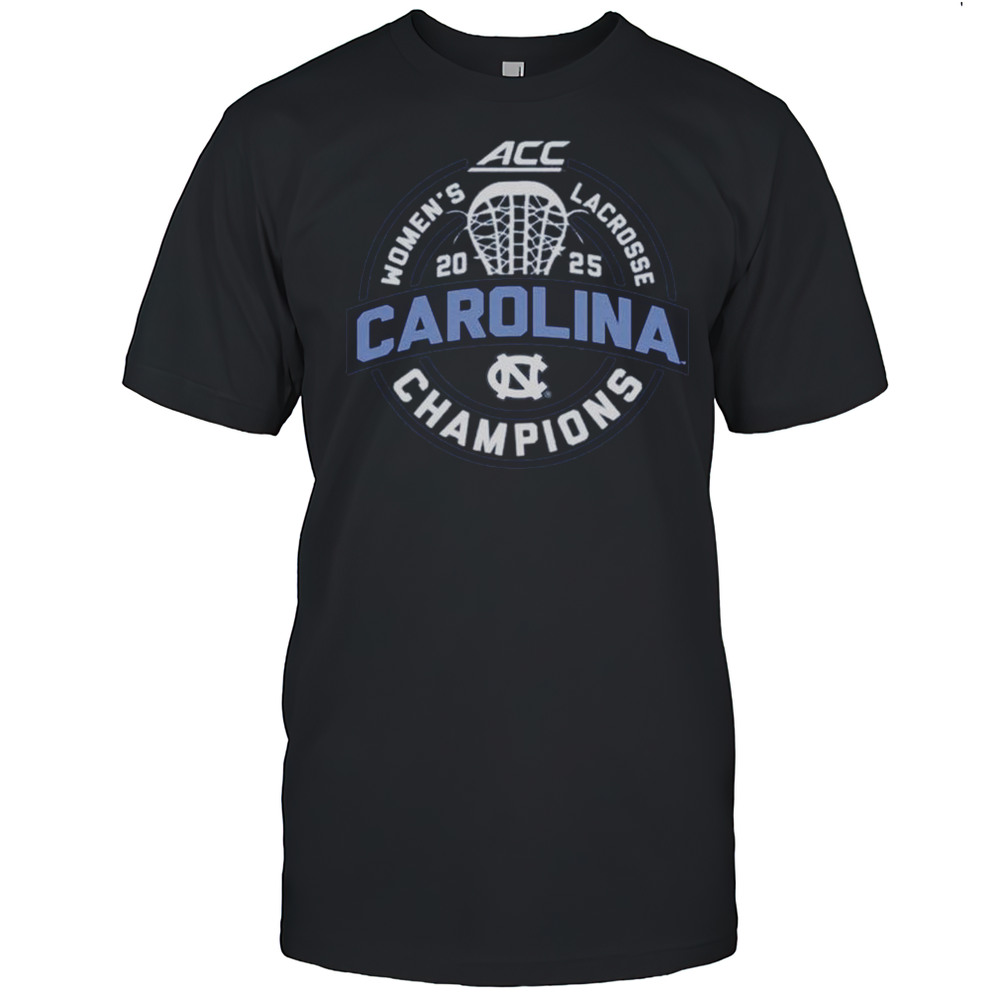 North Carolina Tar Heels ACC Womens Lacrosse Regular Season Champions 2025 Logo T-shirt