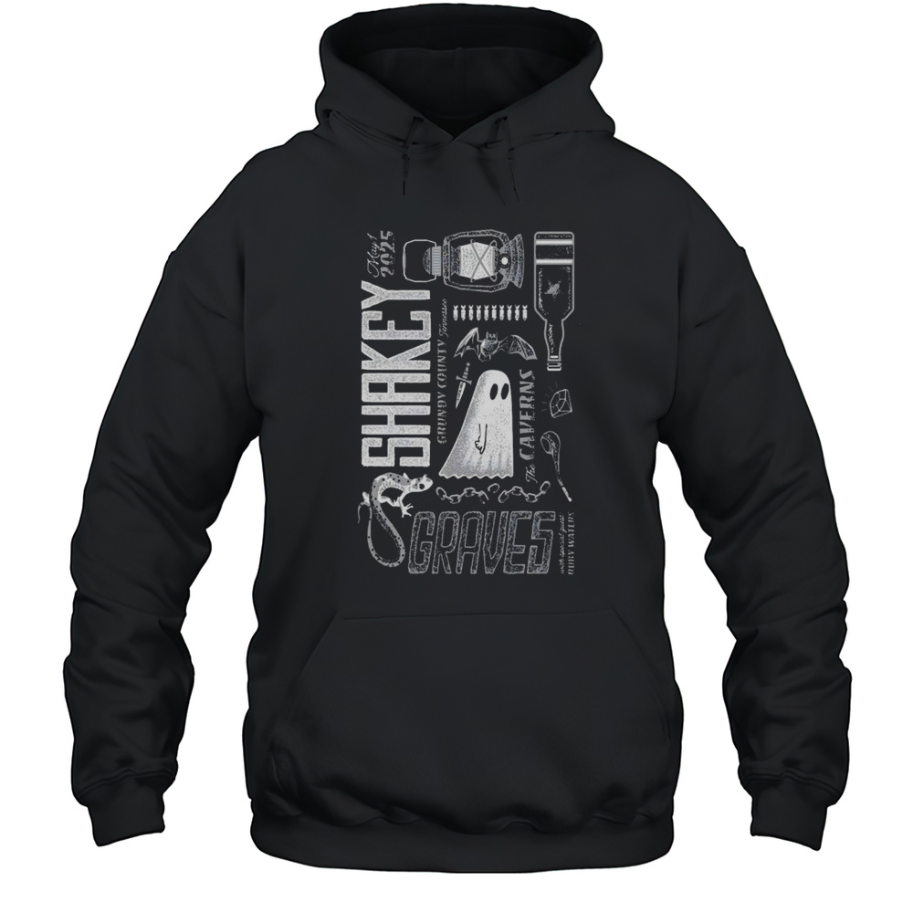 Shakey Graves At The Caverns In Pelham TN On May 1 2025 Tour T-shirt Unisex Hoodie