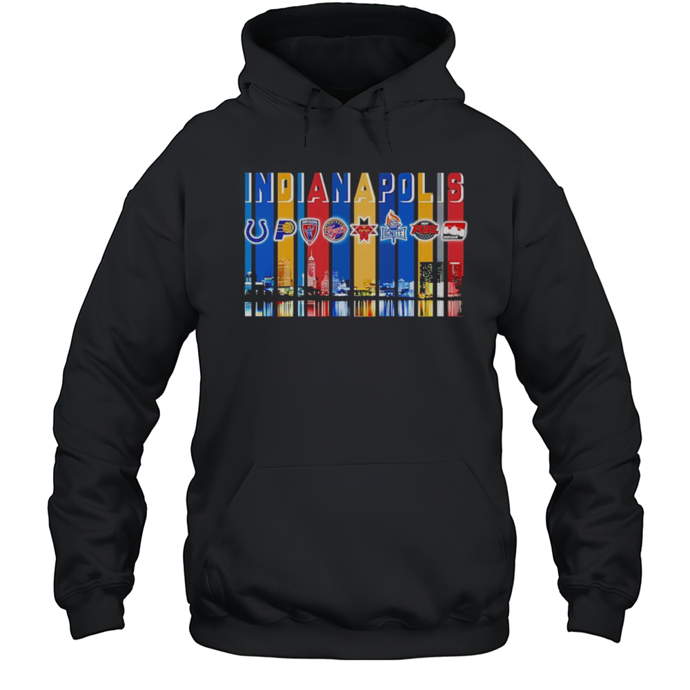 Skyline Indianapolis Sports Team Logo Shirt Unisex Hoodie