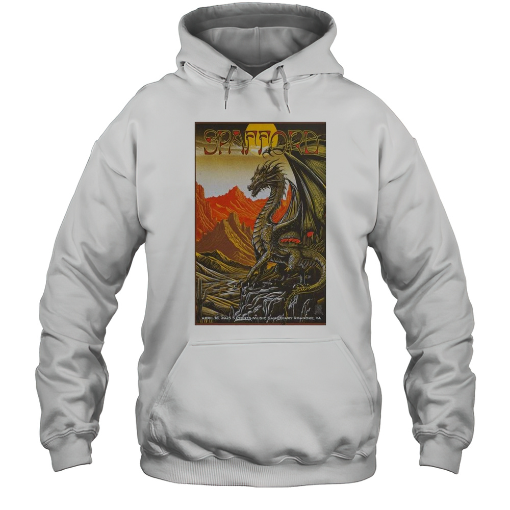 Spafford 5 Points Music Sanctuary Roanoke VA Apr 18 2025 Tour T-shirt Unisex Hoodie