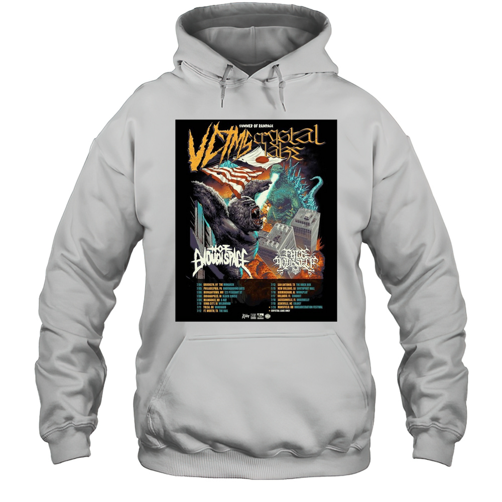 Summer Of Rampage VCTMS Crystal Lake 7 04 Brooklyn NY The Monarch 7 05 Philadelphia PA 2025 Poster T-shirt Unisex Hoodie
