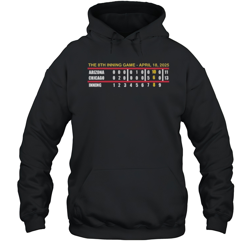 The 8Th Inning Game Never Forget April 18 2025 Arizona Chicago Inning T-shirt Unisex Hoodie