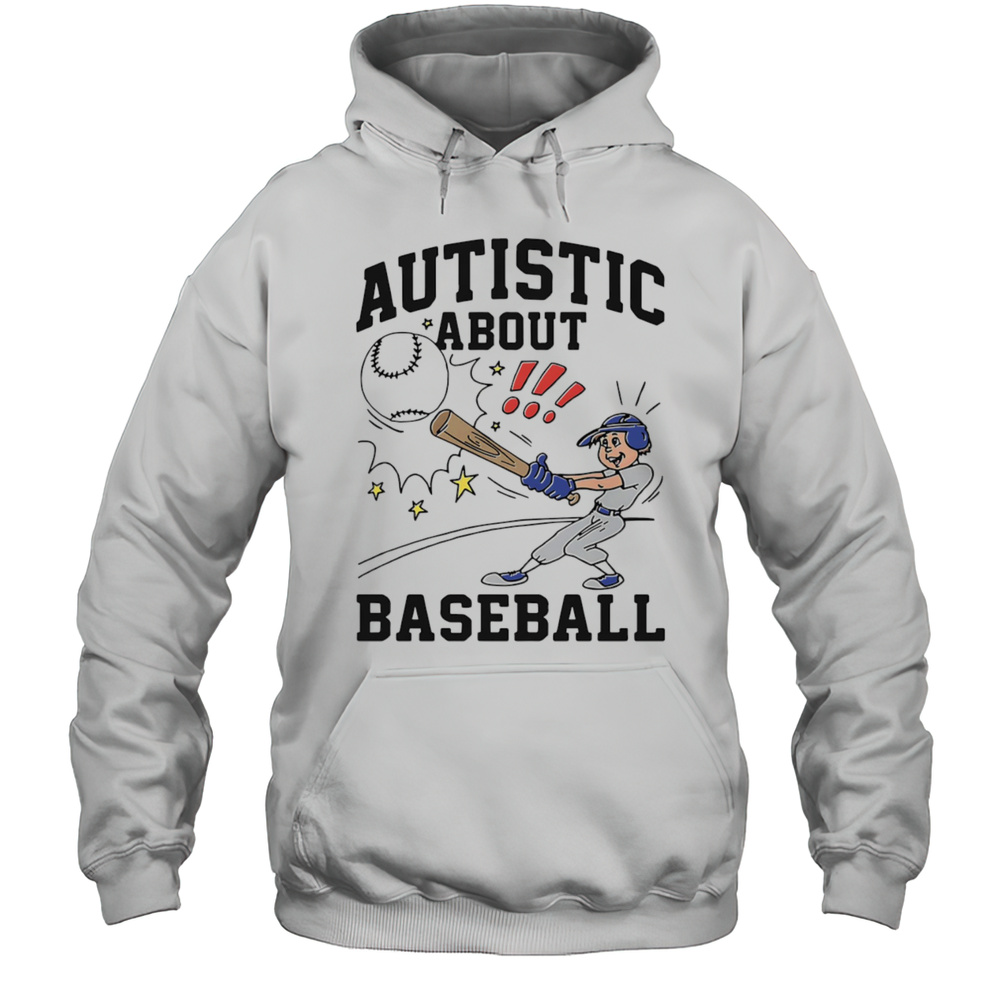 Autistic About Baseball Illustration Unisex Hoodie