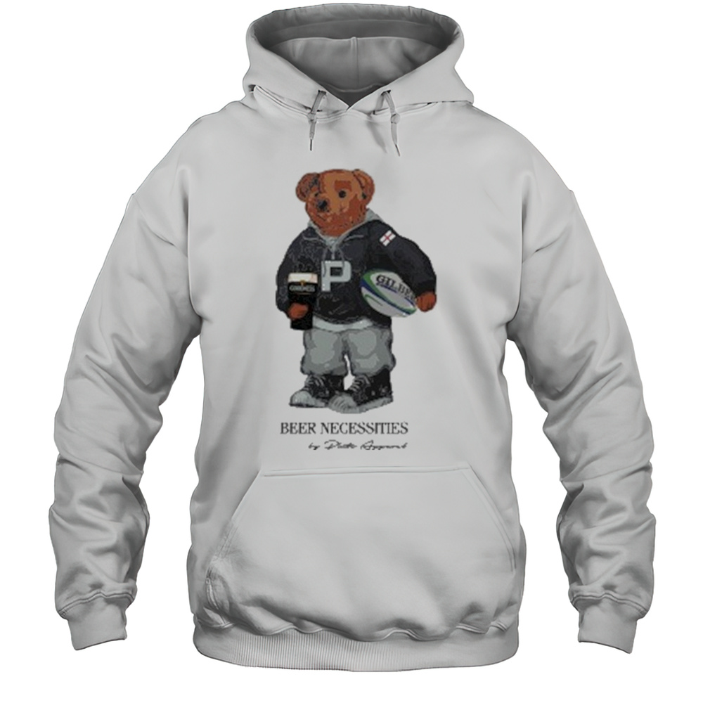 Beer Necessities Rugby Polo Bear T-shirt Unisex Hoodie
