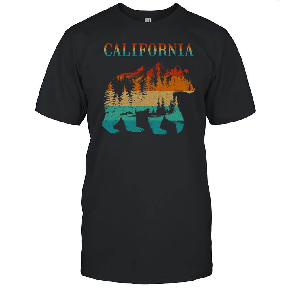 California Bear Vintage Retro Nature Hiking Souvenir Shirt Men's T-shirt