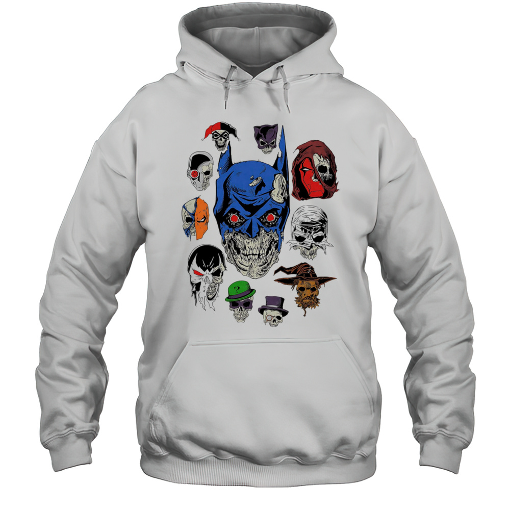 Dceased Super Heroes Skull Shirt Unisex Hoodie