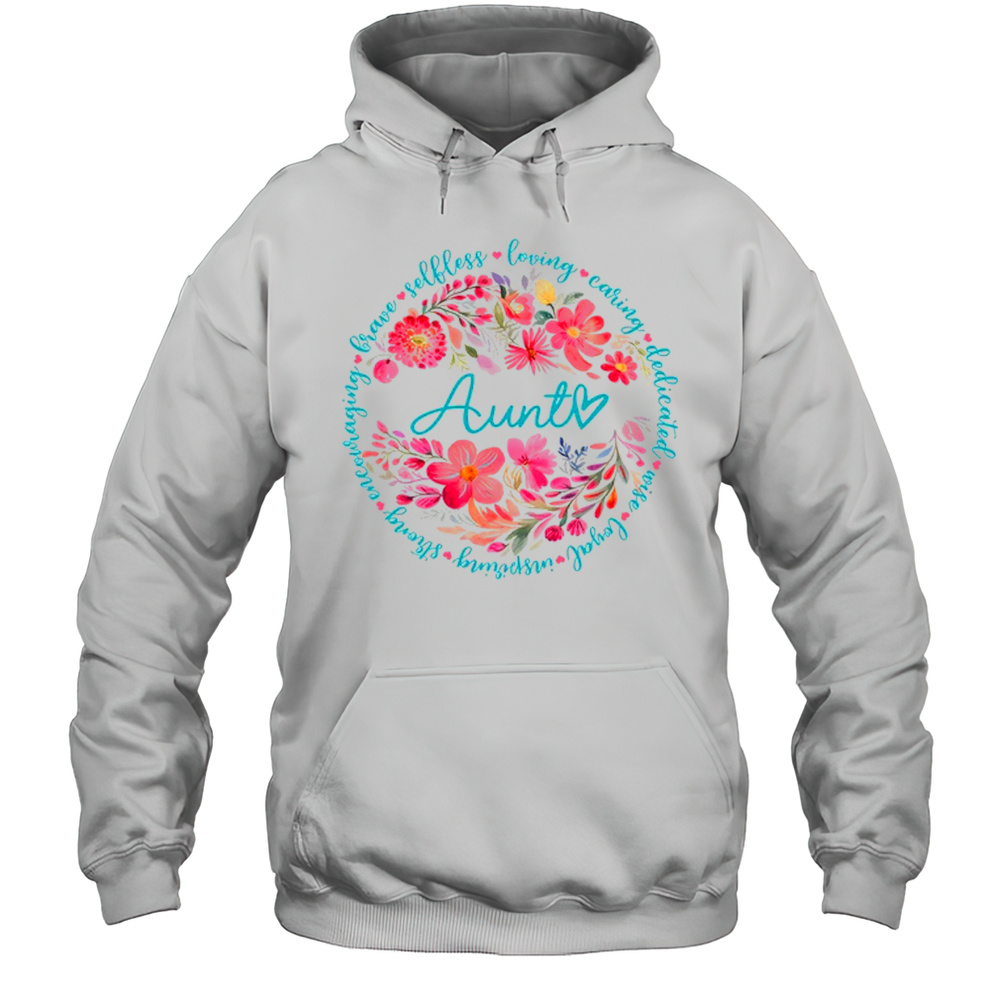 Floral Aunt Mothers Day Gardener Cute Wildflowers Women Shirt Unisex Hoodie