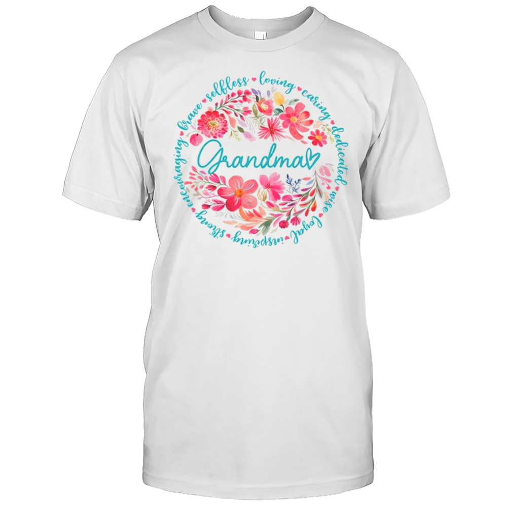 Floral Grandma Mothers Day Gardener Cute Wildflowers Women Shirt