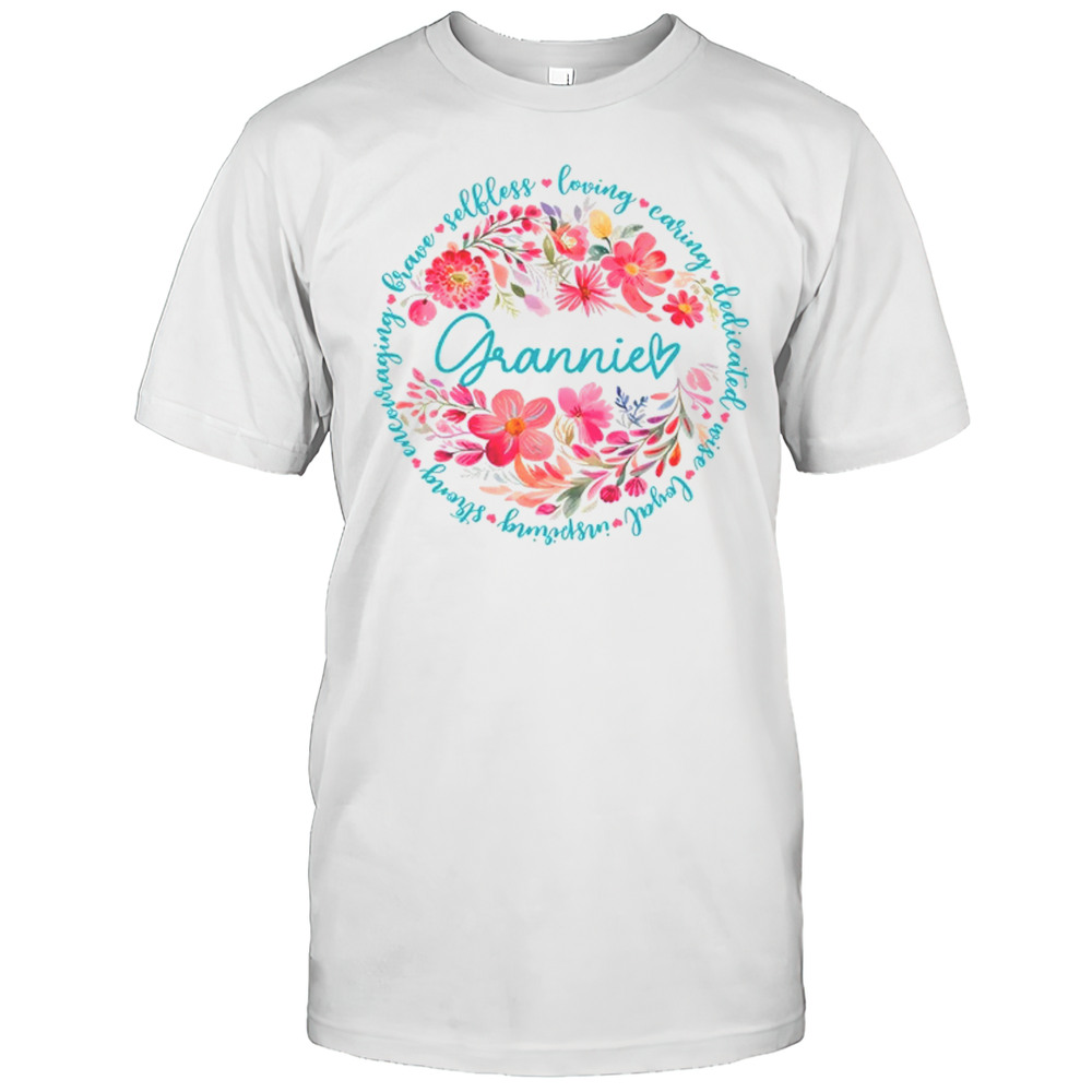 Floral Grannie Mothers Day Gardener Cute Wildflowers Women Shirt