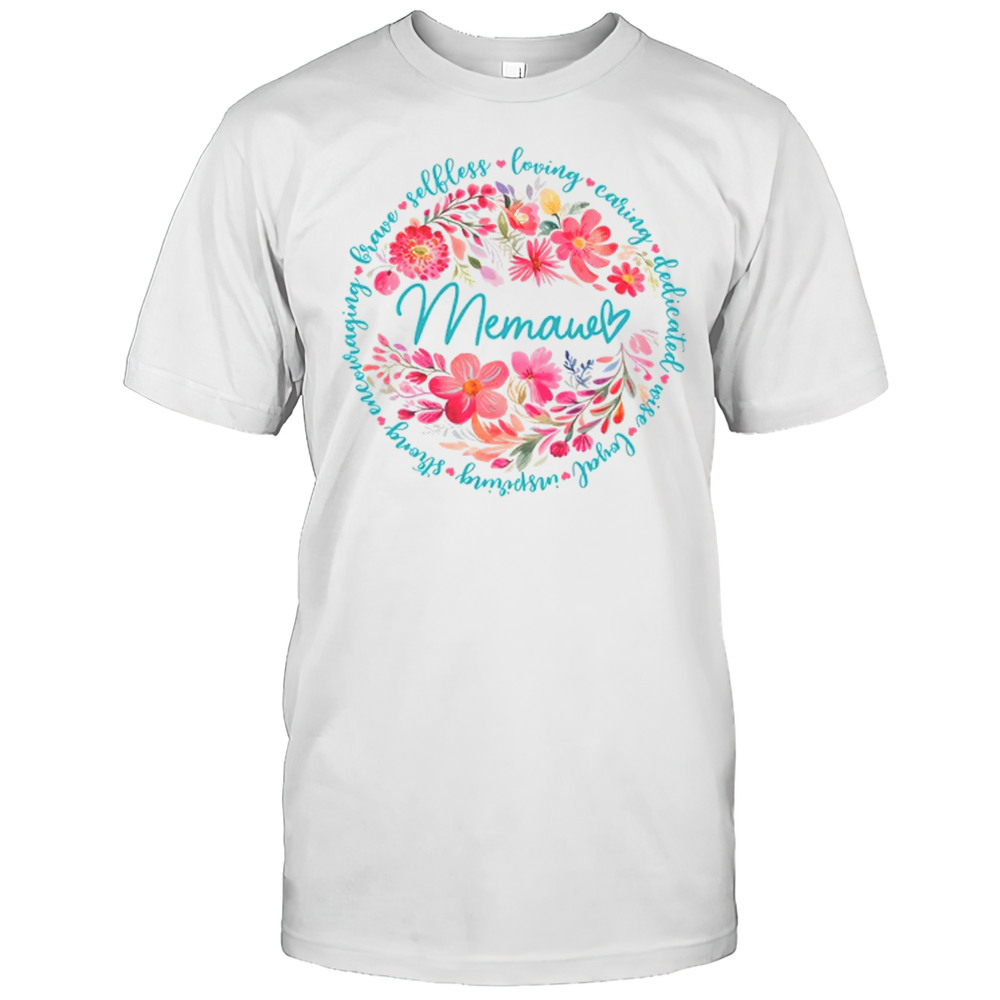 Floral Memaw Mothers Day Gardener Cute Wildflowers Women Shirt
