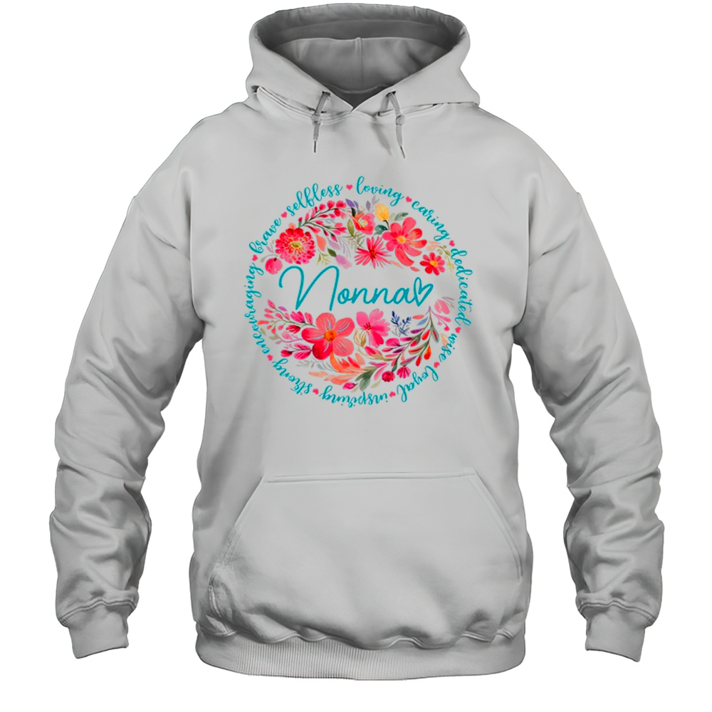 Floral Nonna Mothers Day Gardener Cute Wildflowers Women Shirt Unisex Hoodie