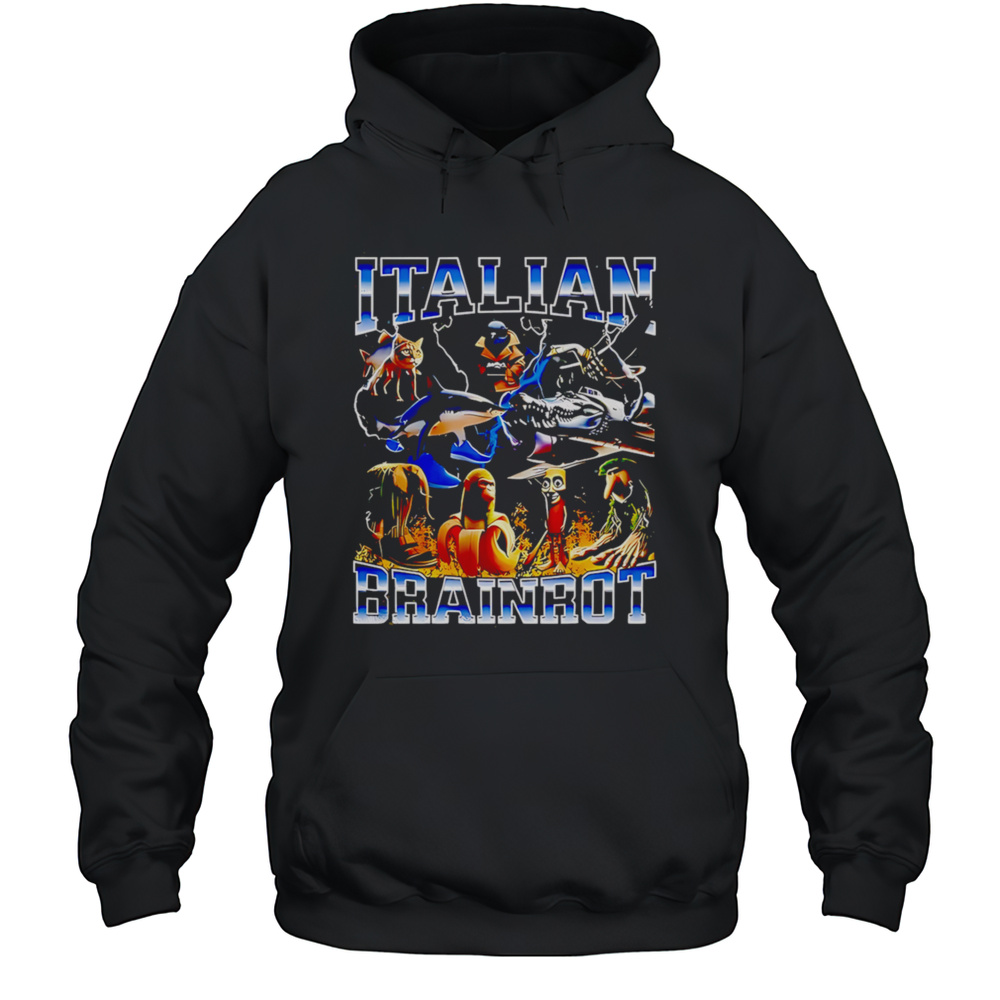 Italian Brainrot Graphic Retro Shirt Unisex Hoodie