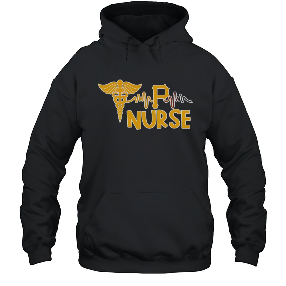 Nurse Heartbeat Pittsburgh Pirates Baseball Shirt Unisex Hoodie
