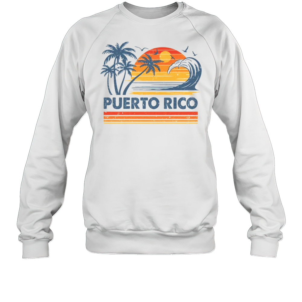 Puerto Rico Vacation Sunset Cute 70s Vintage Retro Beach Shirt Unisex Sweatshirt