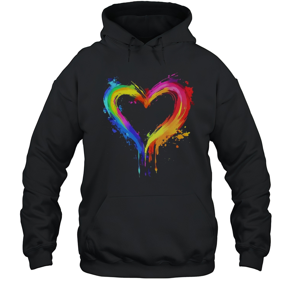 Rainbow Heart LGBTQ Gay Pride Month LGBT Gay Pride Shirt Unisex Hoodie